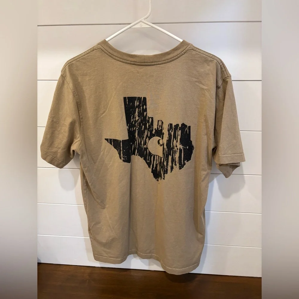 Carhartt Tan Short Sleeve Tee Casual Classic - Picture 3 of 4